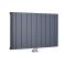 Radiateur design horizontal - Anthracite - 60 cm x 94,5 cm - Aluminium - Raccordement central - Aurora