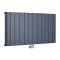 Radiateur design horizontal - Anthracite - 60 cm x 113,5 cm - Aluminium - Raccordement central - Aurora