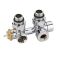 Robinet de radiateur en H Thermostatique - Adaptateur cuivre 15mm