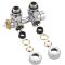 Robinet de radiateur en H Thermostatique - Adaptateur cuivre 15mm