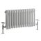 Radiateur style fonte horizontal – Blanc – 30 cm x 60,5 cm – Double rang – Windsor