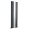 Radiateur design vertical – Avec miroir – 180 cm x 49,9 cm – Anthracite – Vitality