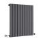 Radiateur design vertical – Anthracite – 63,5 cm x 59 cm – Sloane