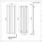 Radiateur design vertical - 160 cm x 47 cm - Anthracite - Aluminium - Raccordement central - Aurora