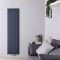 Radiateur design vertical - 160 cm x 47 cm - Anthracite - Aluminium - Raccordement central - Aurora