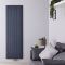 Radiateur design vertical - 160 cm x 56,5 cm - Anthracite - Aluminium - Raccordement central - Aurora