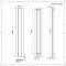 Radiateur design vertical - 180 cm x 28 cm - Blanc - Aluminium - Raccordement central - Aurora