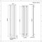 Radiateur design vertical - 180 cm x 37,5 cm - Anthracite - Aluminium - Raccordement central - Aurora