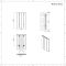 Radiateur design horizontal - Anthracite - 60 cm x 37,5 cm - Aluminium - Raccordement central - Aurora