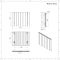 Radiateur design horizontal - Anthracite - 60 cm x 75,5 cm - Aluminium - Raccordement central - Aurora