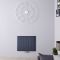 Radiateur design horizontal - Anthracite - 60 cm x 75,5 cm - Aluminium - Raccordement central - Aurora