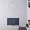 Radiateur design horizontal - Anthracite - 60 cm x 94,5 cm - Aluminium - Raccordement central - Aurora