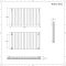 Radiateur design horizontal - 60 cm x 107 cm - Anthracite - Aluminium - Double rang - Vitality Air