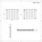Radiateur design horizontal - 60 cm x 83 cm - Anthracite - Aluminium - Double rang - Vitality Air