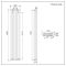 Radiateur style fonte vertical en aluminium – Anthracite – 180 cm x 36 cm – Double rangs – Esmé