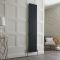 Radiateur style fonte vertical en aluminium – Anthracite – 180 cm x 36 cm – Double rangs – Esmé
