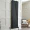 Radiateur style fonte vertical en aluminium – Anthracite – 180 cm x 54 cm – Double rangs – Esmé