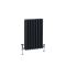 Radiateur style fonte horizontal en aluminium – Anthracite – 60 cm x 40,5 cm – Double rangs – Esmé
