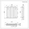 Radiateur style fonte horizontal en aluminium – Anthracite – 60 cm x 58,5 cm – Double rangs – Esmé