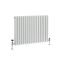 Radiateur style fonte horizontal en aluminium - H. 60 cm - Choix de finitions et de tailles - Esmé