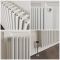 Radiateur style fonte vertical en aluminium – Blanc – 180 cm x 54 cm – Double rangs – Esmé