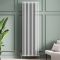 Radiateur style fonte vertical en aluminium – Blanc – 180 cm x 54 cm – Double rangs – Esmé