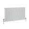 Radiateur style fonte horizontal en aluminium – Blanc – 60 cm x 103,5 cm – Double rangs – Esmé