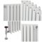 Radiateur style fonte horizontal en aluminium – Blanc – 60 cm x 40,5 cm – Double rangs – Esmé