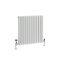 Radiateur style fonte horizontal en aluminium – Blanc – 60 cm x 58,5 cm – Double rangs – Esmé
