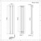 Radiateur design vertical - 160 cm x 28 cm - Blanc - Aluminium - Raccordement central - Aurora