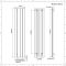 Radiateur design vertical - 180 cm x 37,5 cm - Blanc - Aluminium - Raccordement central - Aurora