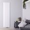 Radiateur design vertical - 180 cm x 47 cm - Blanc - Aluminium - Raccordement central - Aurora