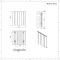 Radiateur design horizontal - Blanc - 60 cm x 56,5 cm - Aluminium - Raccordement central - Aurora