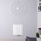 Radiateur design horizontal - Blanc - 60 cm x 56,5 cm - Aluminium - Raccordement central - Aurora