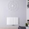 Radiateur design horizontal - Blanc - 60 cm x 94,5 cm - Aluminium - Raccordement central - Aurora