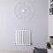 Radiateur design horizontal - 60 cm x 59 cm - Blanc - Aluminium - Double rang - Vitality Air