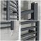 Sèche-serviettes électrique incurvé – Anthracite – 80 cm x 50 cm - Artle