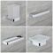 Ensemble de 4 Accessoires de Salle de Bains Kubix - Alliage de Zinc - Finition Chromée