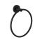 Anneau porte-serviettes noir mat - Nox