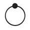 Anneau porte-serviettes noir mat - Nox