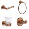 Pack de 4 accessoires de salle de bain - Cuivre satiné - Alara