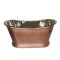 Baignoire à double dos rétro – Cuivre ancien avec intérieur nickel – Choix de tailles – Sienna