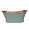 Baignoire à double dos rétro – Cuivre avec extérieur vert-de-gris – Choix de tailles – Sienna
