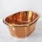 Vasque en cuivre rétro - 53 cm x 34,5 cm x 18 cm - Cuivre
