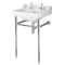 Lavabo sur pieds rétro – 50 cm – Chromé - 2 trous – Richmond