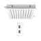 Pommeau de douche carré encastré moderne 28 cm avec kit mitigeur thermostatique - Chromé - Arvo