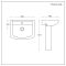 Lavabo sur colonne - 60 cm (1 trou) - Milton