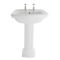 Lavabo sur colonne rétro - 2 trous - 88 cm x 60,5 cm x 47 cm - Chester