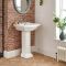 Lavabo sur colonne rétro - 2 trous - 88 cm x 60,5 cm x 47 cm - Chester