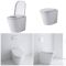Cuvette WC ronde à poser avec abattant à fermeture douce – Blanc – Alswear